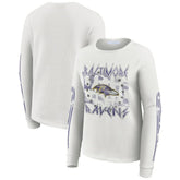 Baltimore Ravens WEAR by Erin Andrews Women's Graphic Waffle Long-Sleeve T-Shirt | NFL Outlet