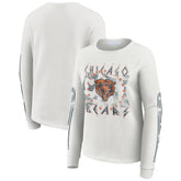 Chicago Bears WEAR by Erin Andrews Women's Graphic Waffle Long-Sleeve T-Shirt | NFL Online