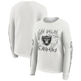 Las Vegas Raiders WEAR by Erin Andrews Women's Graphic Waffle Long-Sleeve T-Shirt | NFL Discount