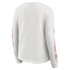 San Francisco 49ers WEAR by Erin Andrews Women's Graphic Waffle Long-Sleeve T-Shirt | NFL Outlet