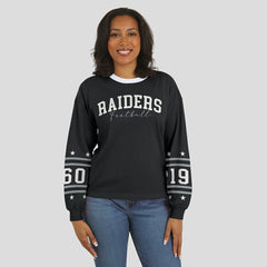 Las Vegas Raiders WEAR by Erin Andrews Women's Sport Long-Sleeve T-Shirt | NFL Hot