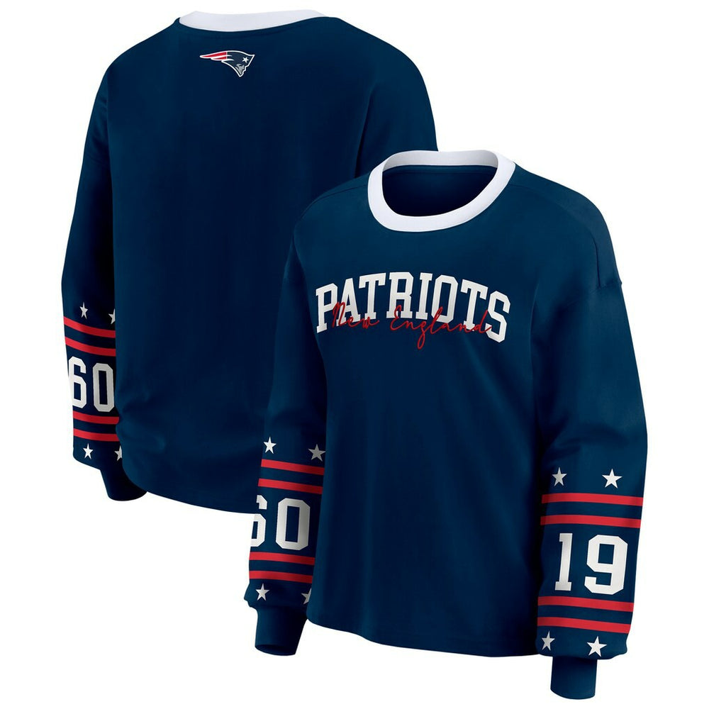 New England Patriots WEAR by Erin Andrews Women's Sport Long-Sleeve T-Shirt | NFL Online