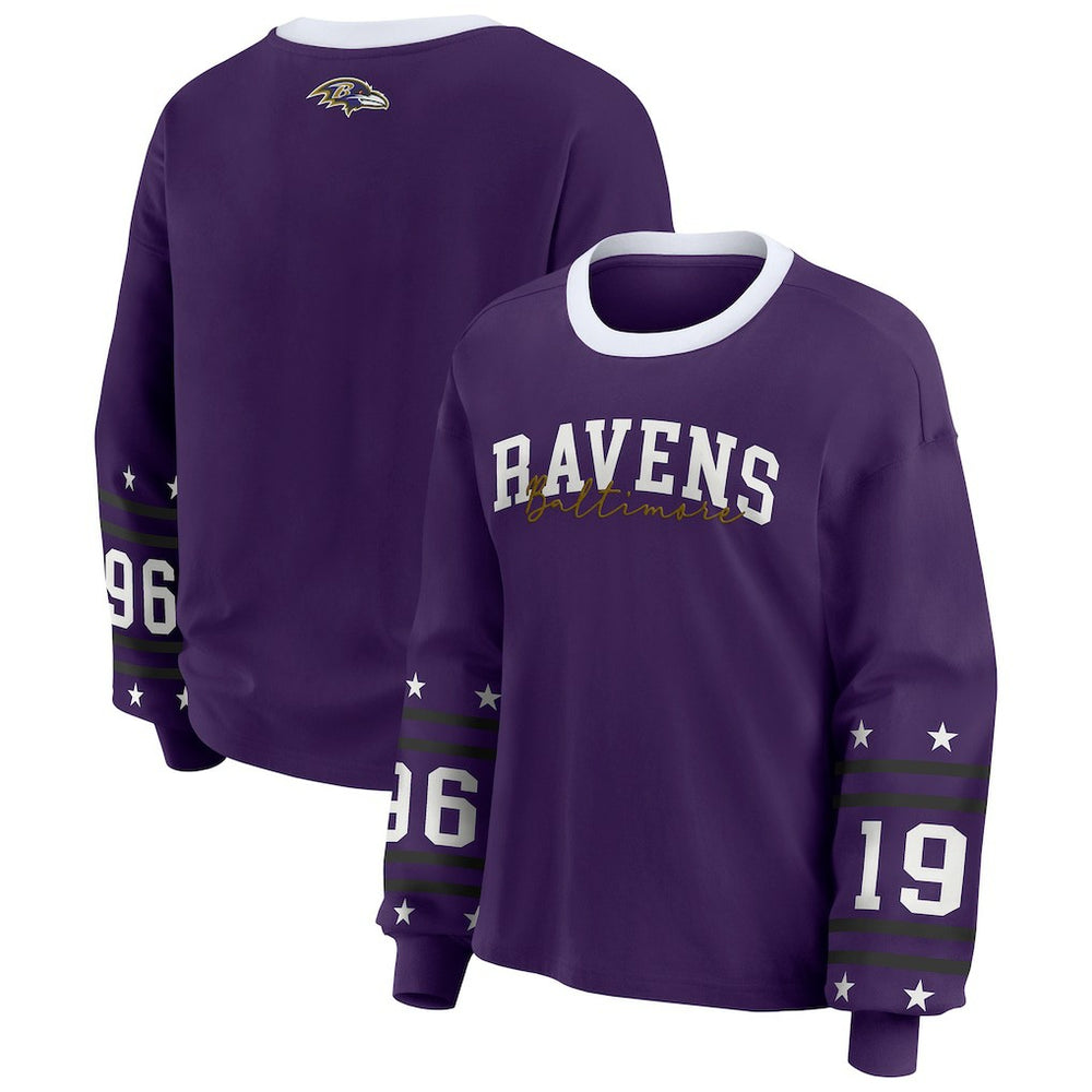 Baltimore Ravens WEAR by Erin Andrews Women's Sport Long-Sleeve T-Shirt | NFL US