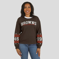 Cleveland Browns WEAR by Erin Andrews Women's Sport Long-Sleeve T-Shirt | NFL New