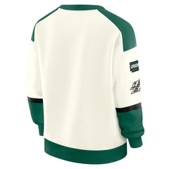 New York Jets WEAR by Erin Andrews Women's Racing Crew V-Neck Sweatshirt | NFL Near me