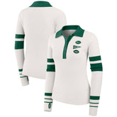New York Jets WEAR by Erin Andrews Women's Ribbed Henley Polo Sweater | NFL On sale