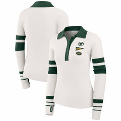 Green Bay Packers WEAR by Erin Andrews Women's Ribbed Henley Polo Sweater | NFL On sale