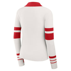 San Francisco 49ers WEAR by Erin Andrews Women's Ribbed Henley Polo Sweater | NFL Outlet