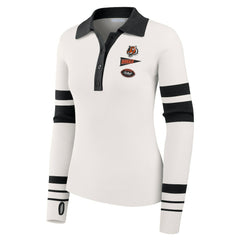 Cincinnati Bengals WEAR by Erin Andrews Women's Ribbed Henley Polo Sweater | NFL Near me