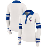 Buffalo Bills WEAR by Erin Andrews Women's Ribbed Henley Polo Sweater | NFL Outlet
