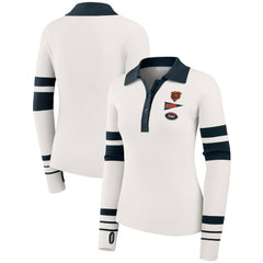 Chicago Bears WEAR by Erin Andrews Women's Ribbed Henley Polo Sweater | NFL Sale