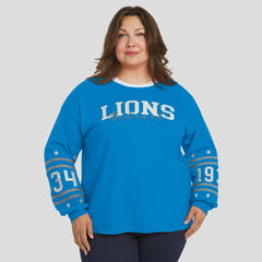 Detroit Lions WEAR by Erin Andrews Women's Plus Size Sport Long-Sleeve T-Shirt | NFL On sale