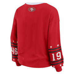 San Francisco 49ers WEAR by Erin Andrews Women's Plus Size Sport Long-Sleeve T-Shirt | NFL New
