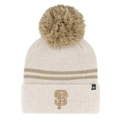 San Francisco Giants '47 Women's Latte Cuffed Knit Hat with Pom - MLB Hats