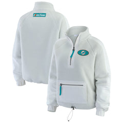 Miami Dolphins WEAR by Erin Andrews Women's Polar Fleece Half-Zip Jacket | NFL New