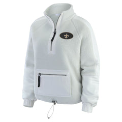 New Orleans Saints WEAR by Erin Andrews Women's Polar Fleece Half-Zip Jacket | NFL Hot