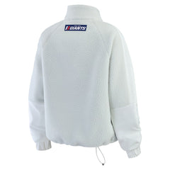 New York Giants WEAR by Erin Andrews Women's Polar Fleece Half-Zip Jacket | NFL Hot