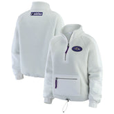 Baltimore Ravens WEAR by Erin Andrews Women's Polar Fleece Half-Zip Jacket | NFL New