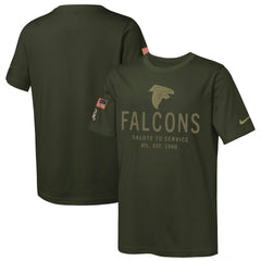 Atlanta Falcons Youth 2025 Salute to Service Sideline Dri-FIT T-Shirt | NFL New