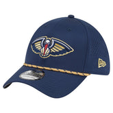 Navy New Orleans Pelicans Featherweight Poly Rope Flex 39Thirty Hat | NBA