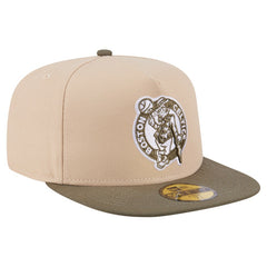 Tan Boston Celtics Color Pack Two-Tone 59FIFTY A-Frame Fitted Hat | NBA