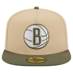 Tan Brooklyn Nets Color Pack Two-Tone 59FIFTY A-Frame Fitted Hat | NBA
