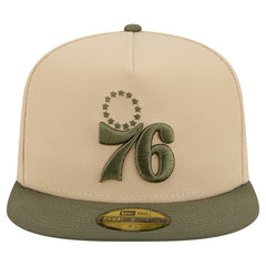 Tan Philadelphia 76ers Color Pack Two-Tone 59FIFTY A-Frame Fitted Hat | NBA