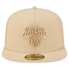 Khaki New York Knicks Color Pack A-Frame 59FIFTY Fitted Hat | NBA
