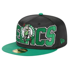 Black/Kelly Green Boston Celtics Satin Two-Tone 59FIFTY Fitted Hat | NBA