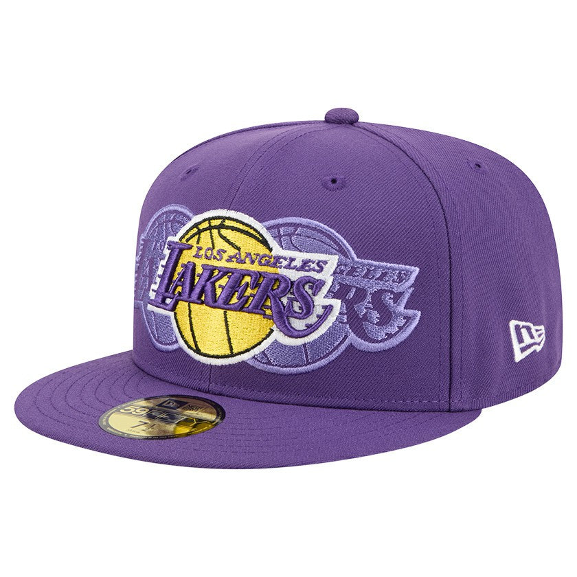 Purple Los Angeles Lakers Tri-Hit 59Fifty Fitted Hat | NBA