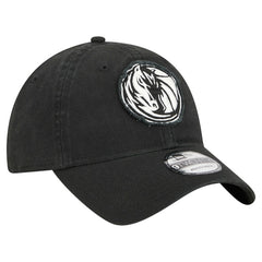 Black Dallas Mavericks Stamp Fabric Applique 9TWENTY Adjustable Hat sale | NBA