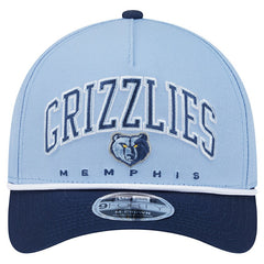 Light Blue Memphis Grizzlies Bold Arch COOLERA 9FORTY A-Frame M-Crown Adjustable Hat | NBA