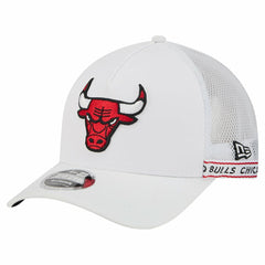 White Chicago Bulls Featherweight Team Tape 9FORTY M-Crown A-Frame Adjustable Hat | NBA