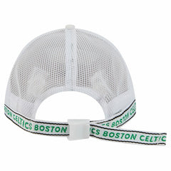 White Boston Celtics Featherweight Team Tape 9FORTY M-Crown A-Frame Adjustable Hat | NBA