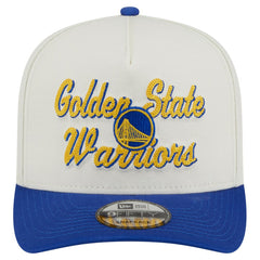 Cream/Royal Golden State Warriors Chainstitch 9FIFTY A-Frame Snapback Hat sale | NBA