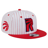 White Toronto Raptors Deceptor Pinstripe 9FIFTY Snapback Hat | NBA