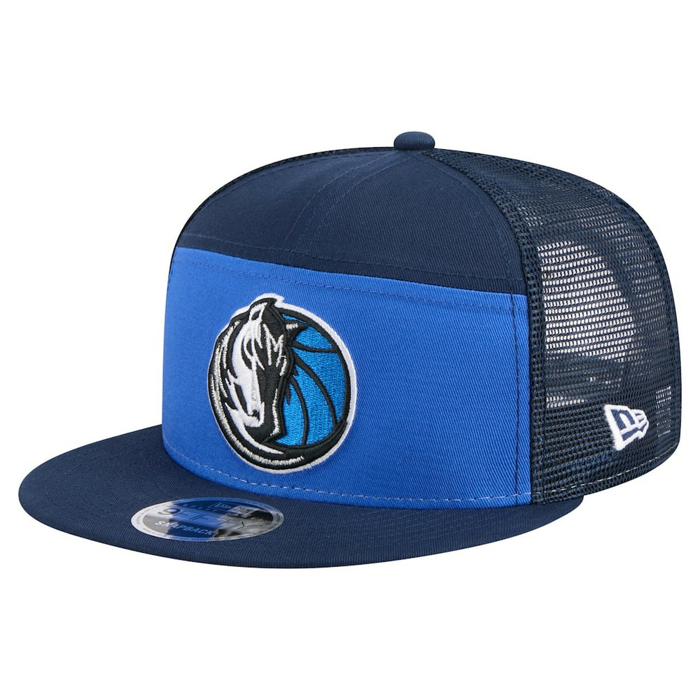 Blue/Navy Dallas Mavericks Outdoor Split Panel 9FIFTY Snapback Hat sale | NBA