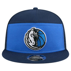 Blue/Navy Dallas Mavericks Outdoor Split Panel 9FIFTY Snapback Hat sale | NBA