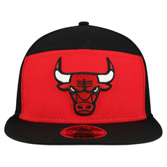 Red/Black Chicago Bulls Outdoor Split Panel 9FIFTY Snapback Hat | NBA
