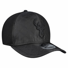 Black Milwaukee Bucks Quilted 9SEVENTY Trucker Adjustable Hat | NBA