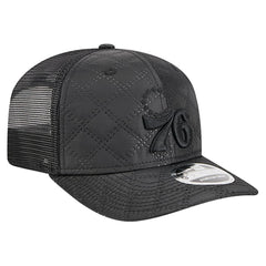 Black Philadelphia 76ers Quilted 9SEVENTY Trucker Adjustable Hat | NBA
