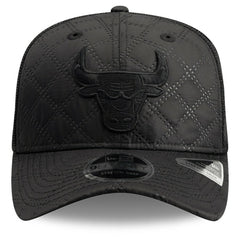 Black Chicago Bulls Quilted 9SEVENTY Trucker Adjustable Hat | NBA