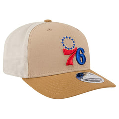 Tan/Light Brown Philadelphia 76ers Two-Tone 9SEVENTY Adjustable Trucker Hat | NBA