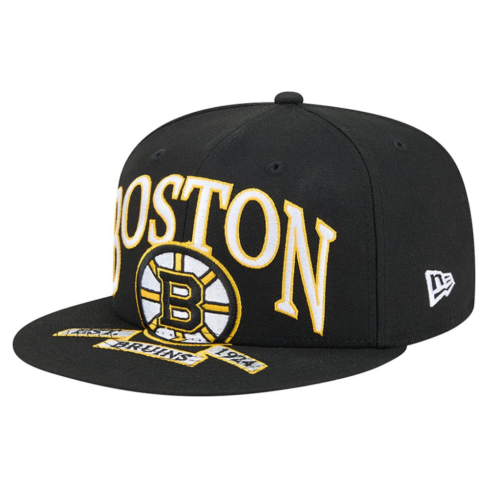 Boston Bruins New Era Oversized Vintage Arch 59Fifty Fitted Hat - NHL Hats
