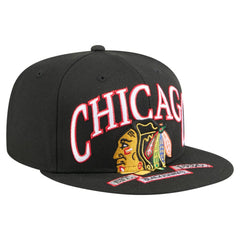Chicago Blackhawks New Era Oversized Vintage Arch 59Fifty Fitted Hat - NHL Hats