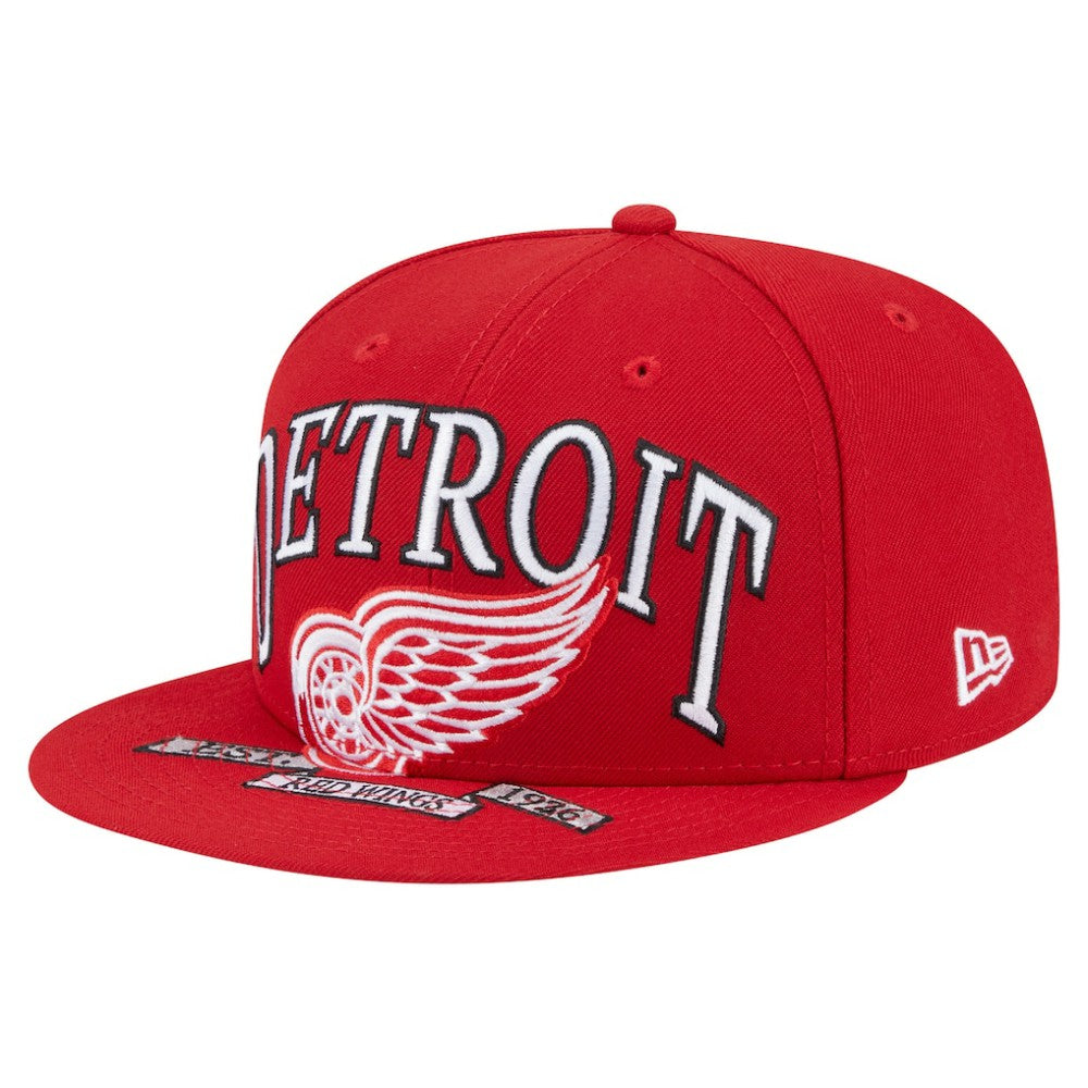 Detroit Red Wings New Era Oversized Vintage Arch 59Fifty Fitted Hat - NHL Hats