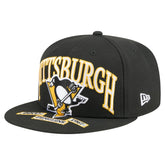 Pittsburgh Penguins New Era Oversized Vintage Arch 59Fifty Fitted Hat - NHL Hats