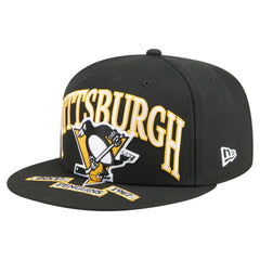 Pittsburgh Penguins New Era Oversized Vintage Arch 59Fifty Fitted Hat - NHL Hats