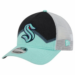 Seattle Kraken New Era Hockey Sock 9FORTY A-Frame M-Crown Adjustable Trucker Hat - NHL Hats