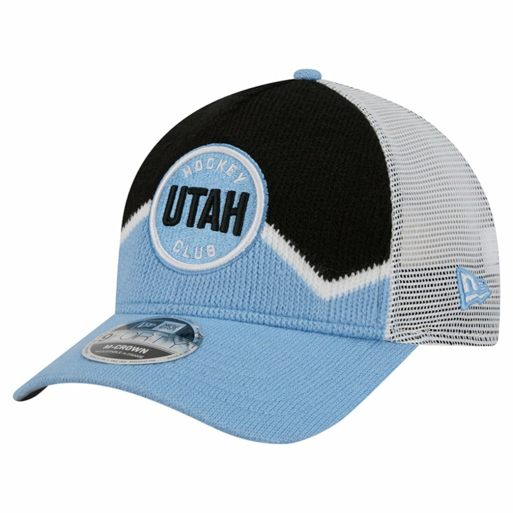 Utah Mammoth New Era Hockey Sock 9FORTY A-Frame M-Crown Adjustable Trucker Hat - NHL Hats